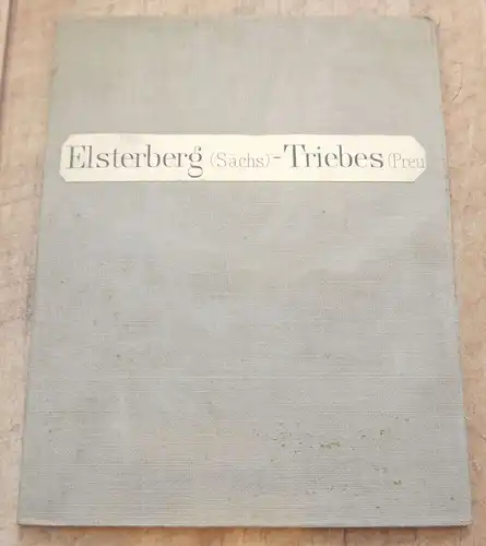 Leinenkarte Elsterberg Triebes 1909 Maßstab 1 zu 25000 alte Landkarte