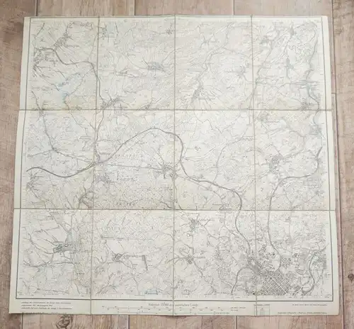 Karte Syrau Bernsgrün Alte Landkarte 1909 Lithographie