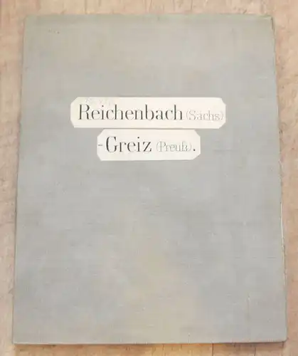 Landkarte Reichenbach Greiz 1910 alte Leinenkarte 1:25000