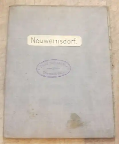 Alte Landkarte Neuwernsdorf 1902 Sachsen Leinenlandkarte