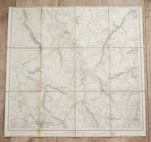 Alte Karte Frauenstein 1912 Sachsen Landkarte 2/25000 Erzgebirge