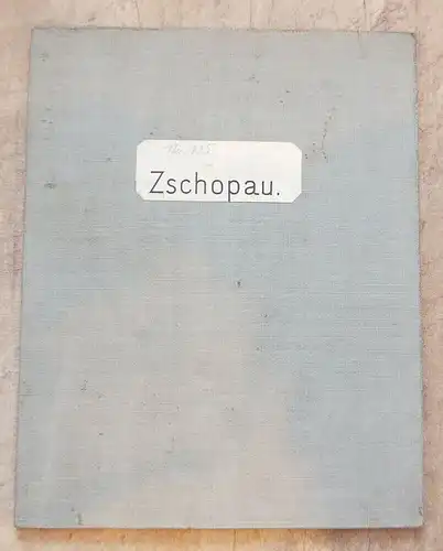 Karte Zschopau Sachsen 1909 alte Landkarte Lithographie