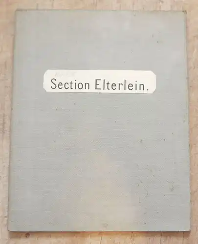 Alte Landkarte Section Elterlein 1906 Sachsen Leinen Karte