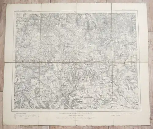 Alte Lithographie Sachsen 1911 Landkarte Johanngeorgenstadt