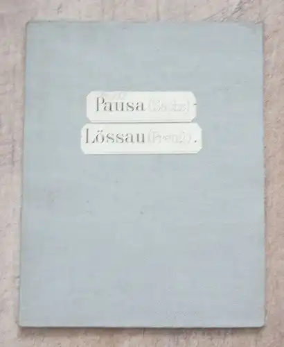 Alte Karte Pausa Lössau 1907 Lithographie Landkarte