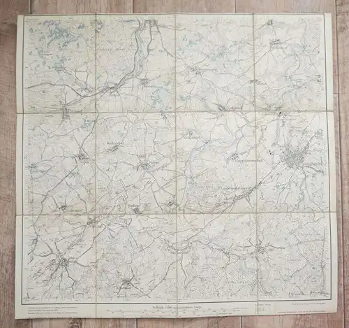 Alte Lithographie Landkarte Wallengrün Zeulenroda 1909