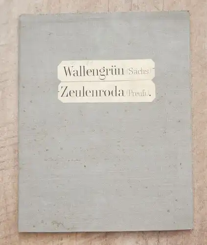 Alte Lithographie Landkarte Wallengrün Zeulenroda 1909