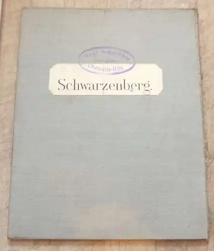 Alte Leinen Landkarte Schwarzenberg 1917 Maßstab 1 zu 25000 Karte Sachsen