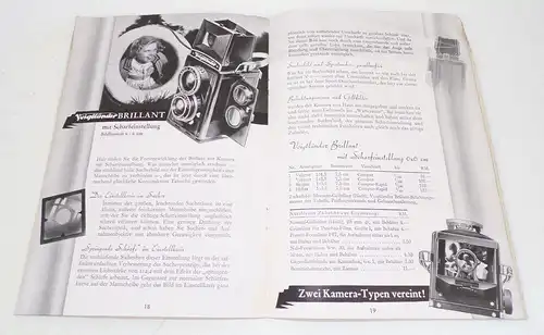 Kameras von Voigtländer 1938 Katalog Werbung