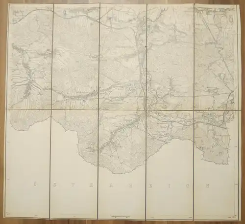 Leinen Landkarte Schirgiswalde 1:25000 Leinenlandkarte um 1890