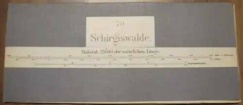 Leinen Landkarte Schirgiswalde 1:25000 Leinenlandkarte um 1890