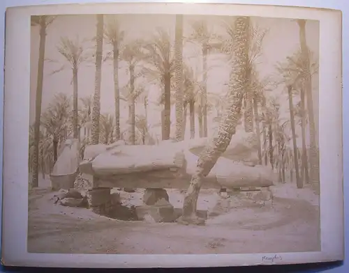 Albumin Foto  Statur Ramses II in Memphis Ägypten egypt 1880 1890