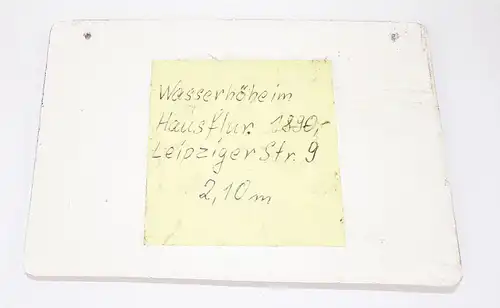 Schild 1890 Elbepegel Leipziger Straße Dresden Pieschen Gusseisen
