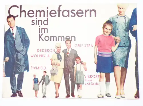 DDR Prospekt Chemiefasern Dederon Viskose 1963 Mode