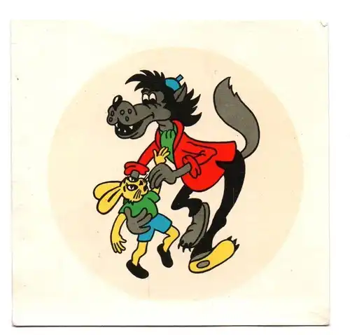 DDR Abziehbild Nu Pagadi Hase und Wolf Schiebebild