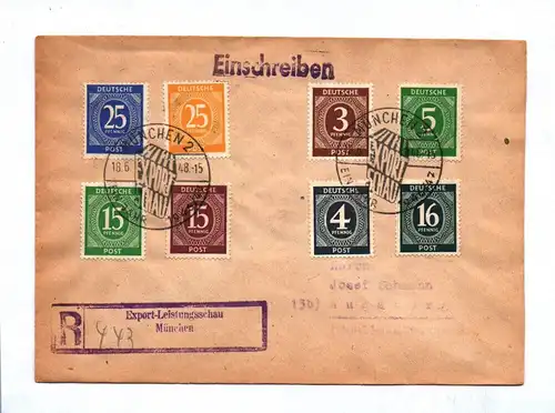 R Brief Leistungsschau München 1948 Einschreiben