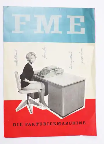 Prospekt FME Fakturiermaschine DDR Rechenmaschine 1962