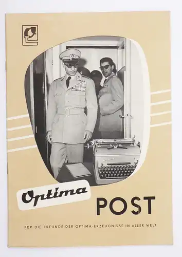 Optima Post Schreibmaschine Zeitschrift 1960