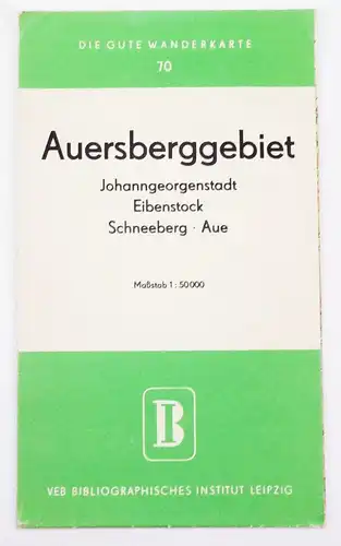 DDR Wanderkarte Auersberggebiet Johanngeorgenstadt Eibenstock DDR