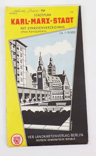DDR Stadtplan Karl Marx Stadt Chemnitz
