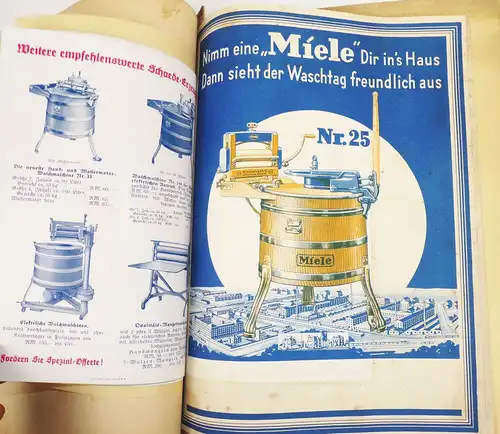 Mappe Reklame Ernst Müller Zittau Wringmaschinenfabrik Miele Prospekte