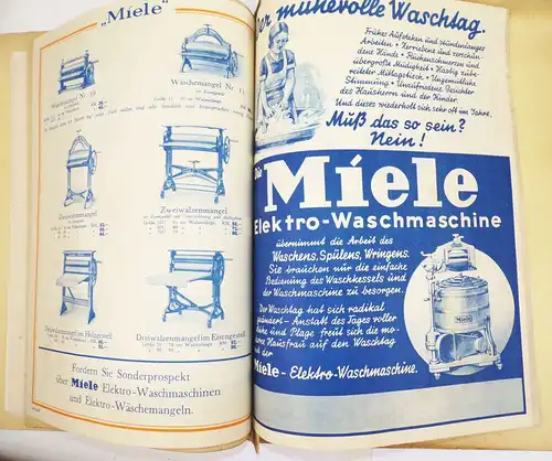Mappe Reklame Ernst Müller Zittau Wringmaschinenfabrik Miele Prospekte