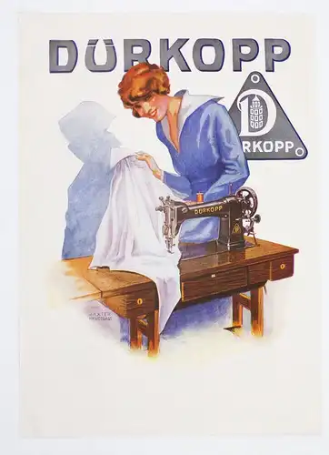 Werbe Druck Dürkopp Nähmaschine Axter Heudtlass 1930er