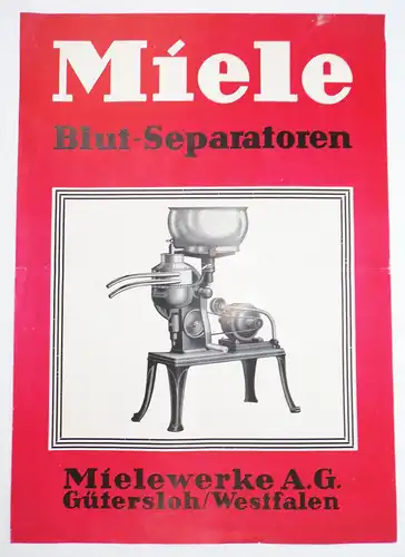 Miele Blut Separatoren Schlachter Metzger Fleischer Gütersloh Prospekt