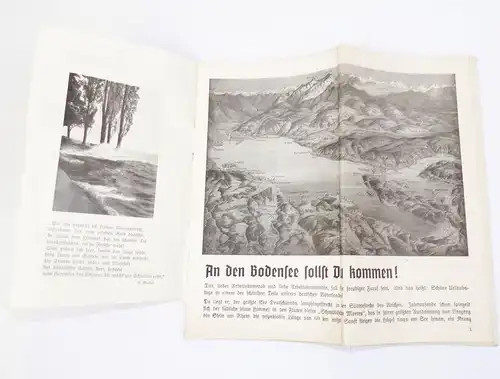 Ferien am Bodensee Reise Prospekt 1930er Bayern 