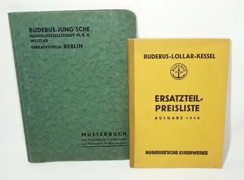 Buderus - Jung`sche Wetzlar Musterbuch + Ersatzteil Preisliste Buderus Lollar Ke