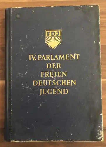 FDJ IV Parlament der freien deutschen Jugend Buch