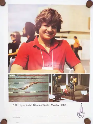 Altes Plakat Moskau Olympische Sommerspiele 1980 UdSSR Poster Olympia