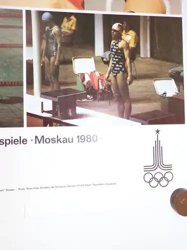 Altes Plakat Moskau Olympische Sommerspiele 1980 UdSSR Poster Olympia
