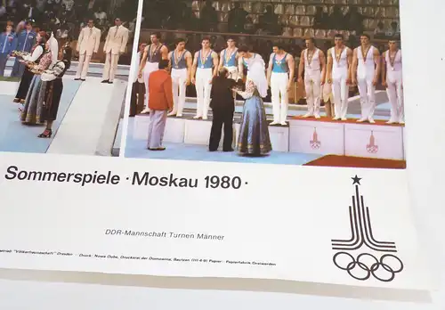 Plakat Olympia 1980 Moskau Sowjetunion XXII Olympische Sommerspiele 