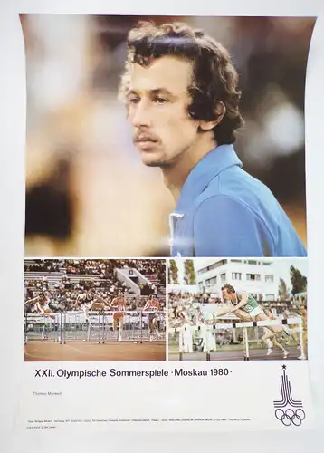 Plakat Moskau XXII Olympische Sommerspiele 1980 UdSSR Sport Poster