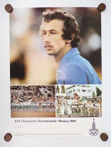Plakat Moskau XXII Olympische Sommerspiele 1980 UdSSR Sport Poster
