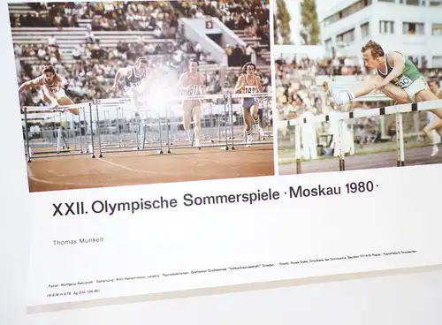 Plakat Moskau XXII Olympische Sommerspiele 1980 UdSSR Sport Poster