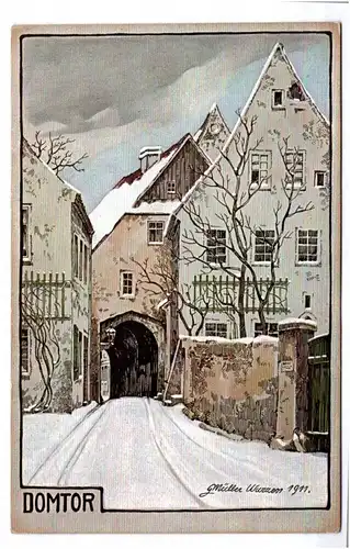 Künstler Ak Wurzen Domtor G Müller 1911 