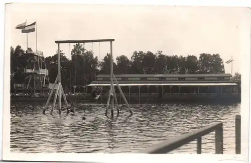 Foto Ak Wurzen Schwimmbad Fotograf Radig um 1930