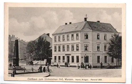 Foto Ak Wurzen Gasthaus zum Sächsischen Hof
