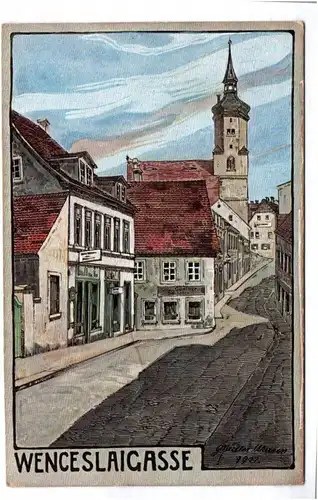 Künstler Ak Wurzen Wencelaigasse G Müller 1911 