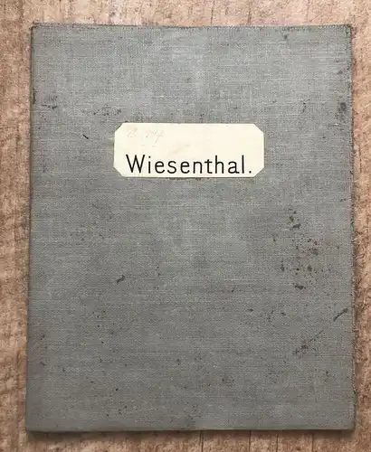 Alte Landkarte Wiesenthal 1911 Lithographie Leinenlandkarte