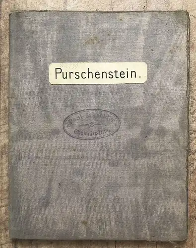 Alte Landkarte Purschenstein Sachsen 1894 Leinenlandkarte