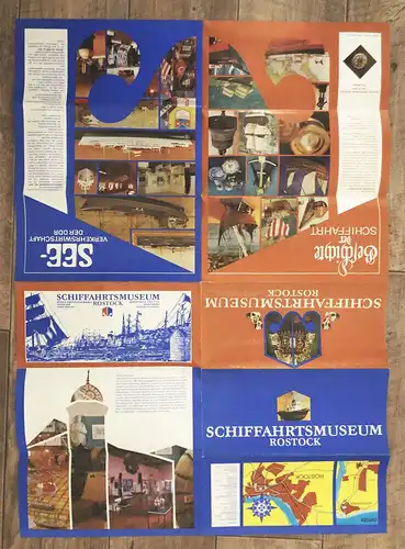 Schiffahrtmuseum Rostock Prospekt Geschichte der Schiffahrt DDR Poster