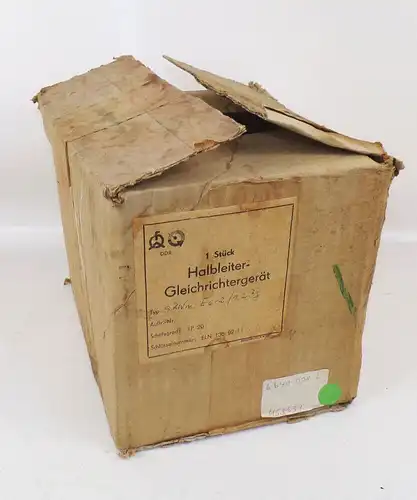 DDR Ladegerät Halbleiter Gleichrichter ESD BT Berlin Originalkarton 