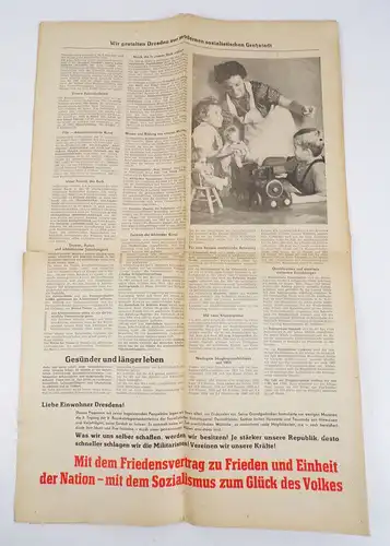 Aufbau Zeitung Dresden zur sozialistischen Großstadt 1961 Propaganda