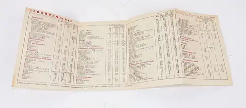 Preisliste Städtisches Güntzbad Dresden 1942 
