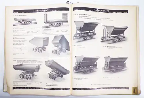 Alter Katalog Leo Ross Berlin 1937 Baumaschinen Baugeräte Werkzeug Eisenbahn 