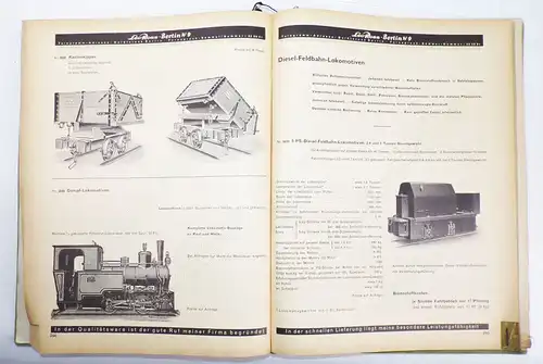 Alter Katalog Leo Ross Berlin 1937 Baumaschinen Baugeräte Werkzeug Eisenbahn 