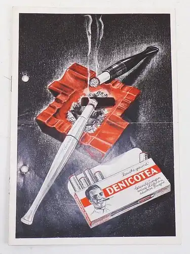 Prospekt Denicotea Zigarettenspitzen Köln 1930er Reklame Werbung